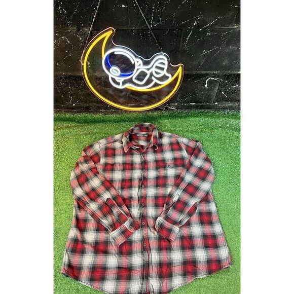 Faded Glory Shirt Mens XL Multicolor Flannel Long Sleeve Button Up‎ Cotton - Picture 1 of 4